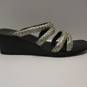 Nine West Leather Braided wedge Sandals 7.5